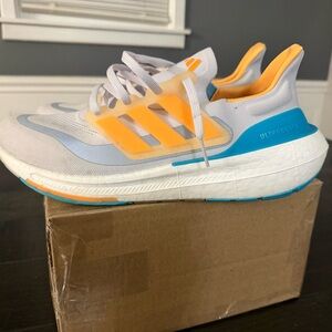 Adidas Kids Sneakers - White, Orange, Blue